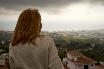 Fototapeta premium blond woman from behind