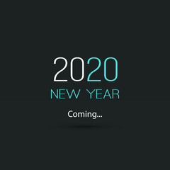 Simple Dark New Year's Coming Typography, Concept Design - 2020