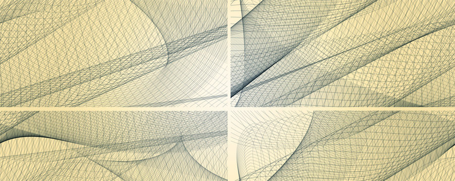 Abstract gray ribbon on a white background. Vector illustration EPS 10.