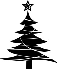 Christmas Tree Vector Background