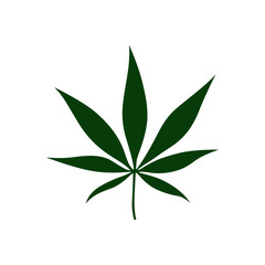Marijuana leaf icon/ Cannabis leaf icon