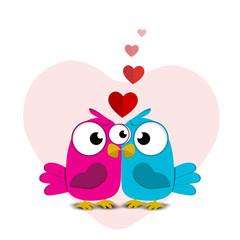 Creative of love valentines day concept. Love birds couple hug under love heart tree background. Vector illustration invitation card Valentine's day paper cut style. Valentines wallpaper. Banner. Post