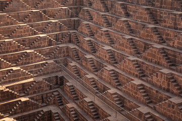 Chand Bawri, Step Well in Abhaneri town, at the Rajasthan region in India.