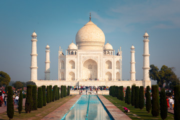 Taj Mahal monument in Agra, India.