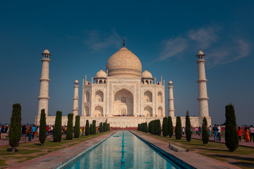 Fototapeta na wymiar Taj Mahal monument in Agra, India.