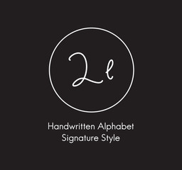 Signature Alphabet Letter Handwritten Calligraphy