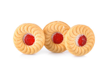 cookie piece on white background