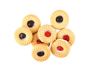 cookie piece on white background