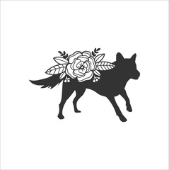 Beautiful animal cut file with floral