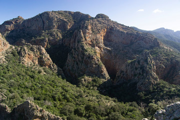 Fototapeta na wymiar Vista del canyon di Bidda Mores