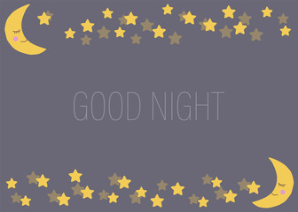 Frame of moon and stars