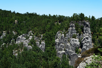 Saxon Switzerland (Bastei rocks) in summer. Germany, Europe