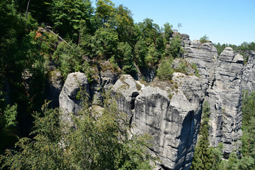 Saxon Switzerland (Bastei rocks) in summer. Germany, Europe