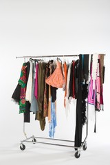 Model Clothes Hanging On Wardrobe