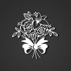Beautiful Floral Cut File Elements