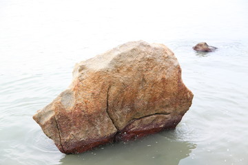 rock in the sea