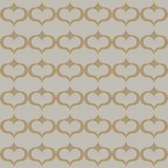 A seamless vector abstract trellis pattern with hearts in natural stone colors. Classic surface print design. Great or backgrounds and packaging.