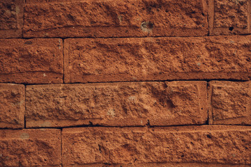 Old grunge red brick wall background texture
