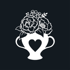 Beautiful Floral Cut File Element