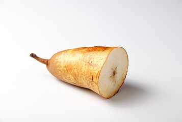 Fototapeta na wymiar a half of pear isolated on white