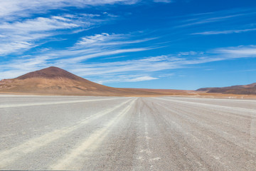 Track on the altiplano in Bolivia.