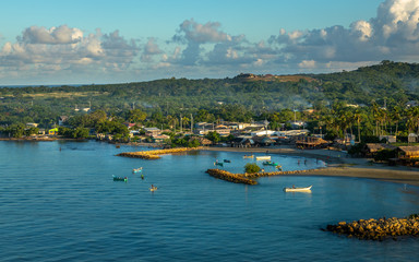 Obraz premium View of the beautiful beaches in the Tierra Bomba Island, located in the entrance of Cartagena de Indias, Colombia