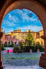 Place Nationale at Christmas in Montauban in the Tarn et Garonne in Occitania, France