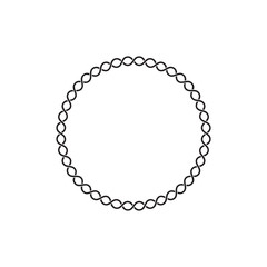 Round frame shaped DNA chain, vector illustration