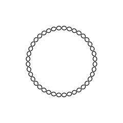 Fototapeta premium Round frame shaped DNA chain, vector illustration