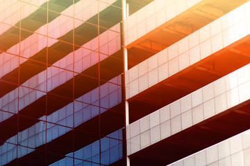 colorful Modern exterior architecture detail glass windows building texture