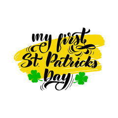 Poster for St. Patricks Day - lettering greeting card. 