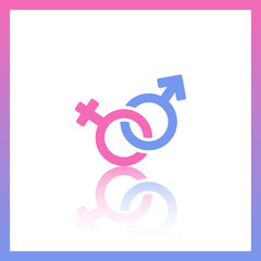 Abstract color vector gender icon.