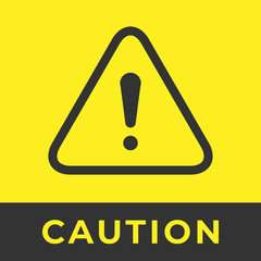 Warning sign and caution concept