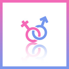 Abstract color vector gender icon.