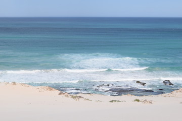 Awsome view beach turquoise sea in South Africa
