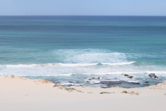 Awsome view beach turquoise sea in South Africa