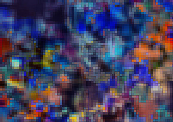 ピクセレートのモザイク柄のクールなグラフィックス