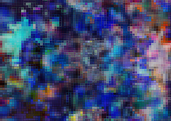 ピクセレートのモザイク柄のクールなグラフィックス