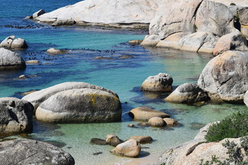Awsome view beach turquoise sea in South Africa