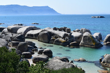 Awsome view beach turquoise sea in South Africa