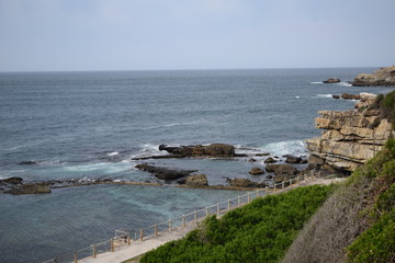 Panoramic views in South Africa coast blue sea