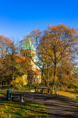 Naklejka premium Gamle Aker kirke (Old Aker Church) is one of the oldest buildings in Oslo, Norway