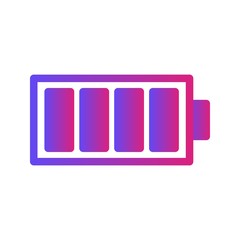 Glyph Gradient Battery Full icon isolated on background