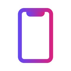 Glyph Gradient Cell icon isolated on background