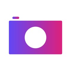 Glyph Gradient Camera icon isolated on background