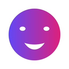 Glyph Gradient Smile icon isolated on background