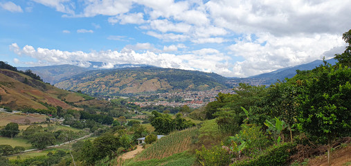 Naklejka na ściany i meble View of Bocono city Trujillo, State. Venezuela