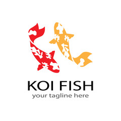 Koi fish animal  logo and symbols vector template