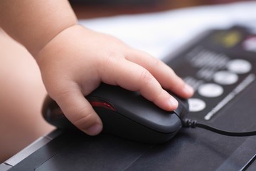 Baby's Hand Using Computer Mouse