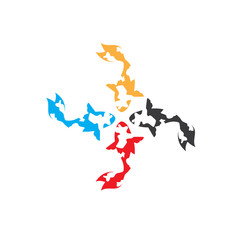 Koi fish animal  logo and symbols vector template